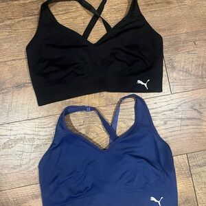 Puma Women's Seamless Sports Bras - Black & Navy Blue